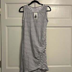 Stretchy Black and White Cotton Dress